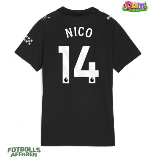 Manchester City Nico Gonzalez #14 Bortatröja Kvinnor 2025-26 Kortärmad